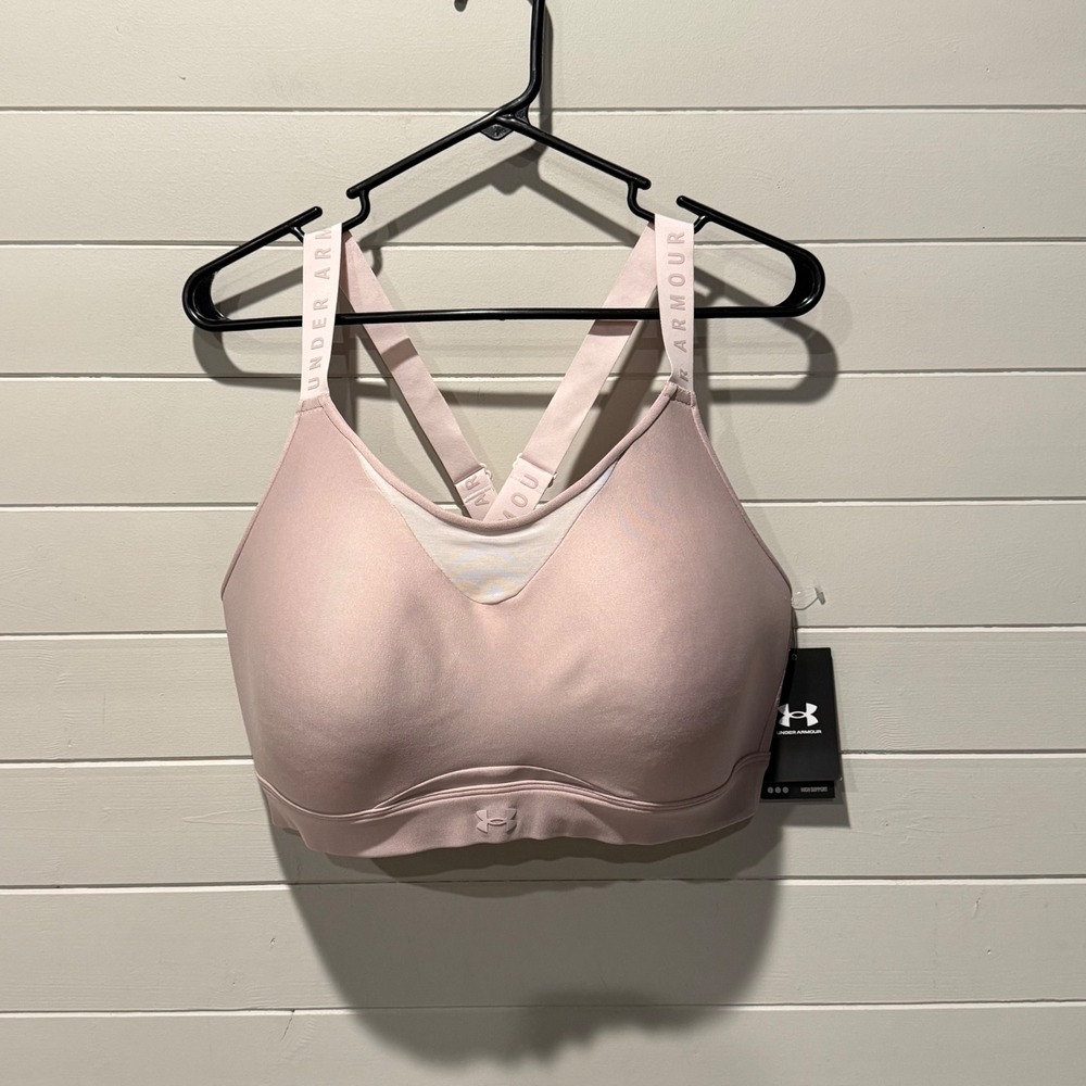 Under Armour Infinity High Bra Womens 2X Pink Sports Bra High Support NWT